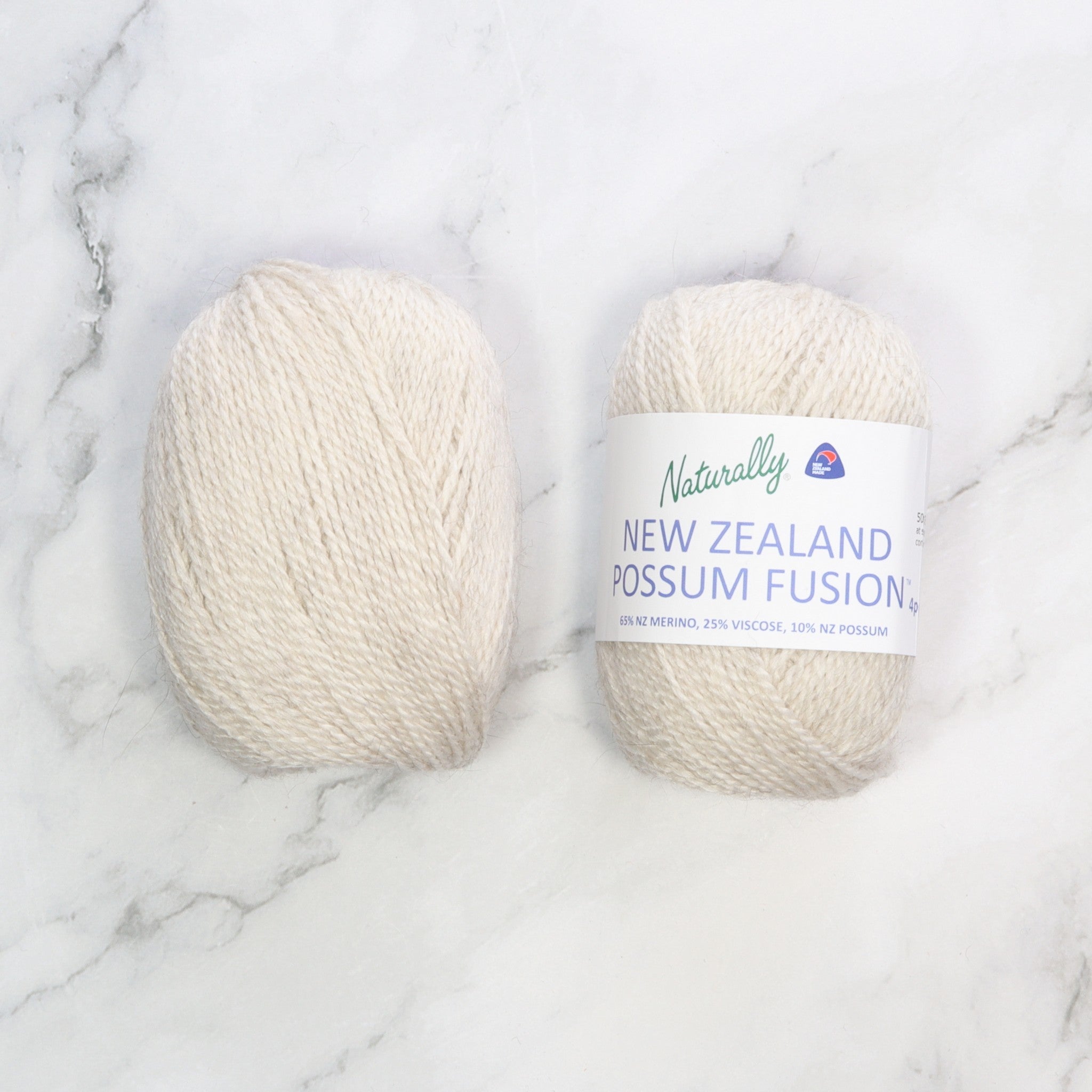 K3072 Child's Jacket & Hat kit in NZ Possum Fusion 4ply, colourway Natural