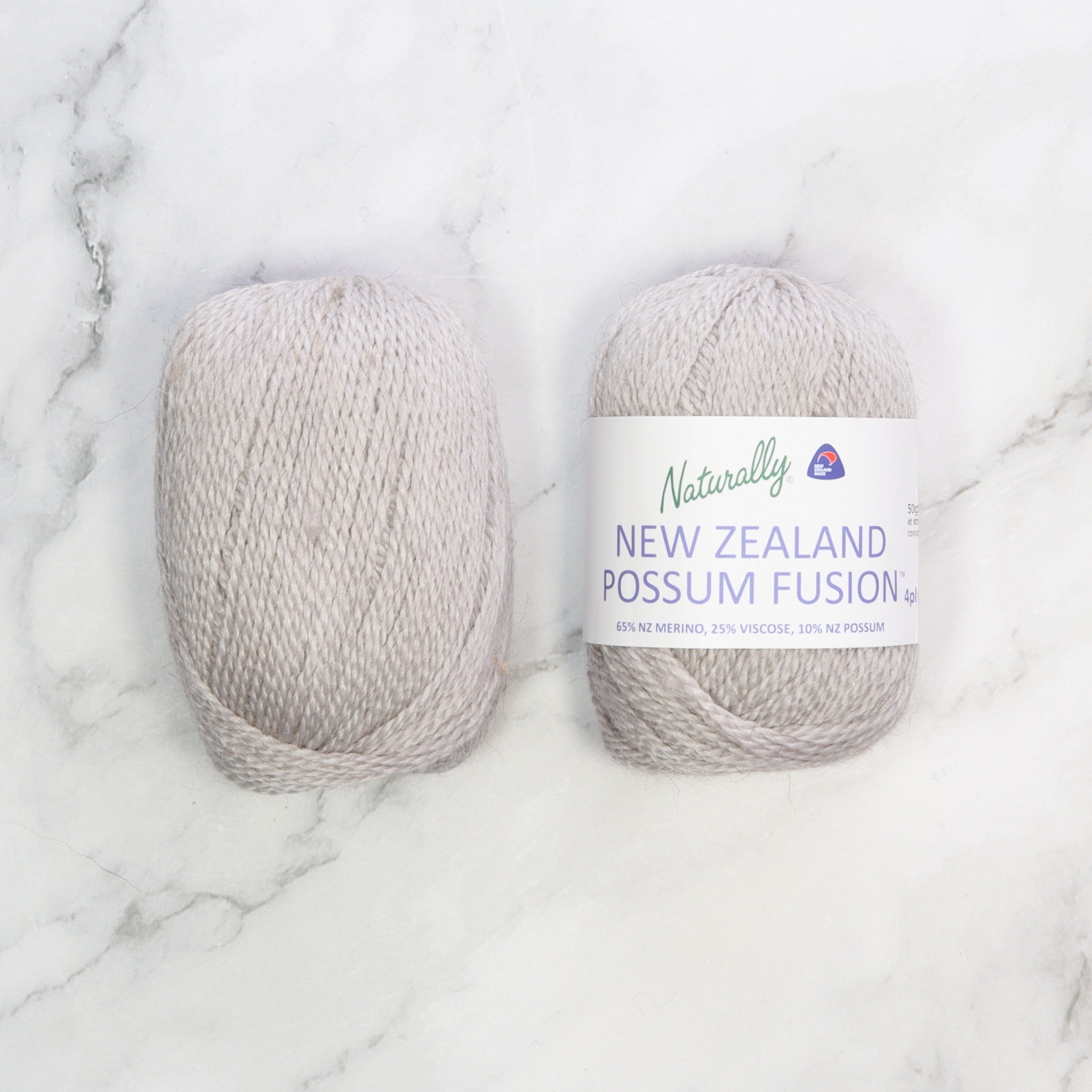 K3072 Child's Jacket & Hat kit in NZ Possum Fusion 4ply, colourway Silver