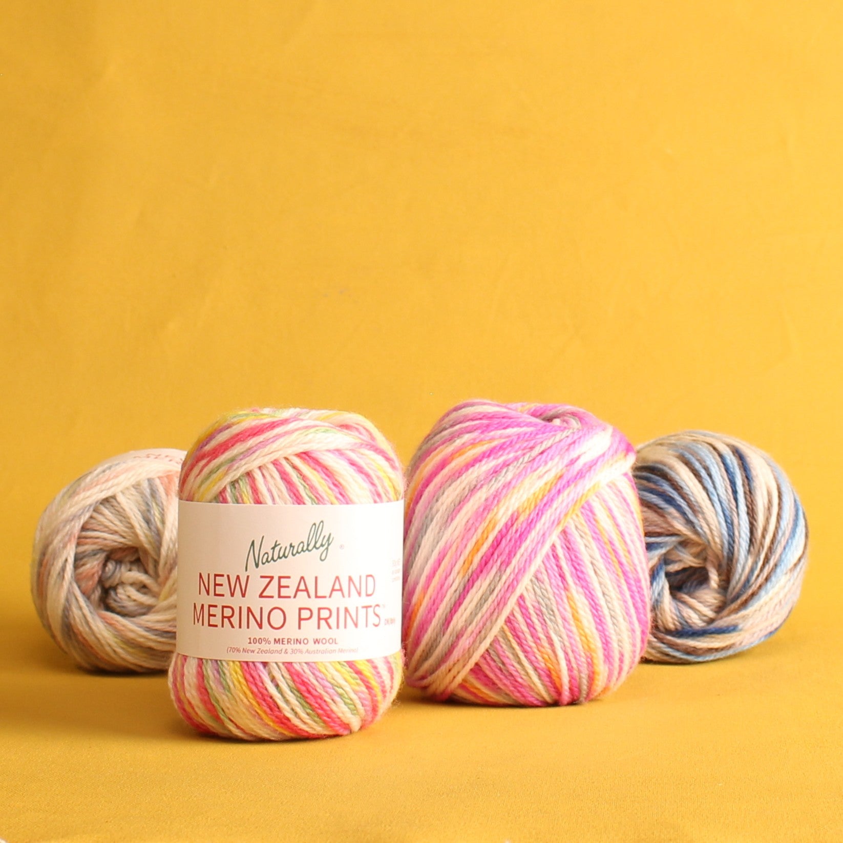 Naturally Yarns New Zealand Merino Prints DK – 8ply weight merino yarn – view 2