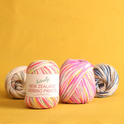 Naturally Yarns New Zealand Merino Prints DK – 8ply weight merino yarn – view 2
