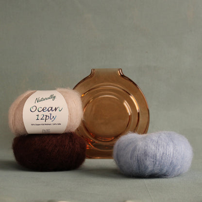 Naturally Yarns Ocean 12ply – 12ply weight mohair, silk yarn