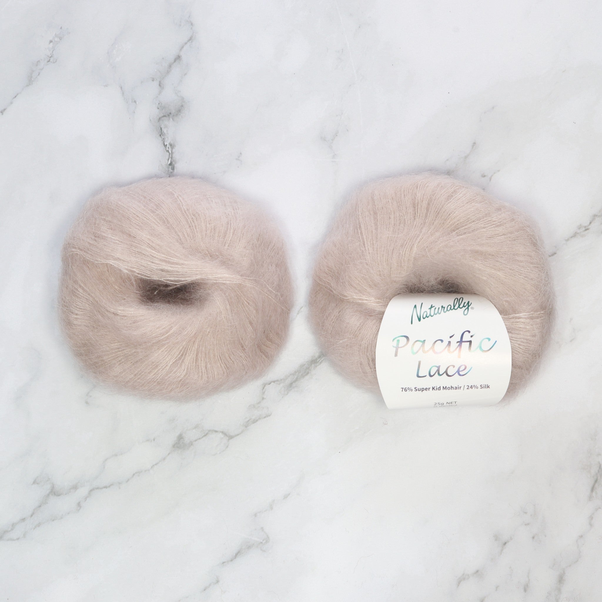 Naturally Yarns Pacific Lace in colourway Taupe – 2ply weight mohair, silk yarn