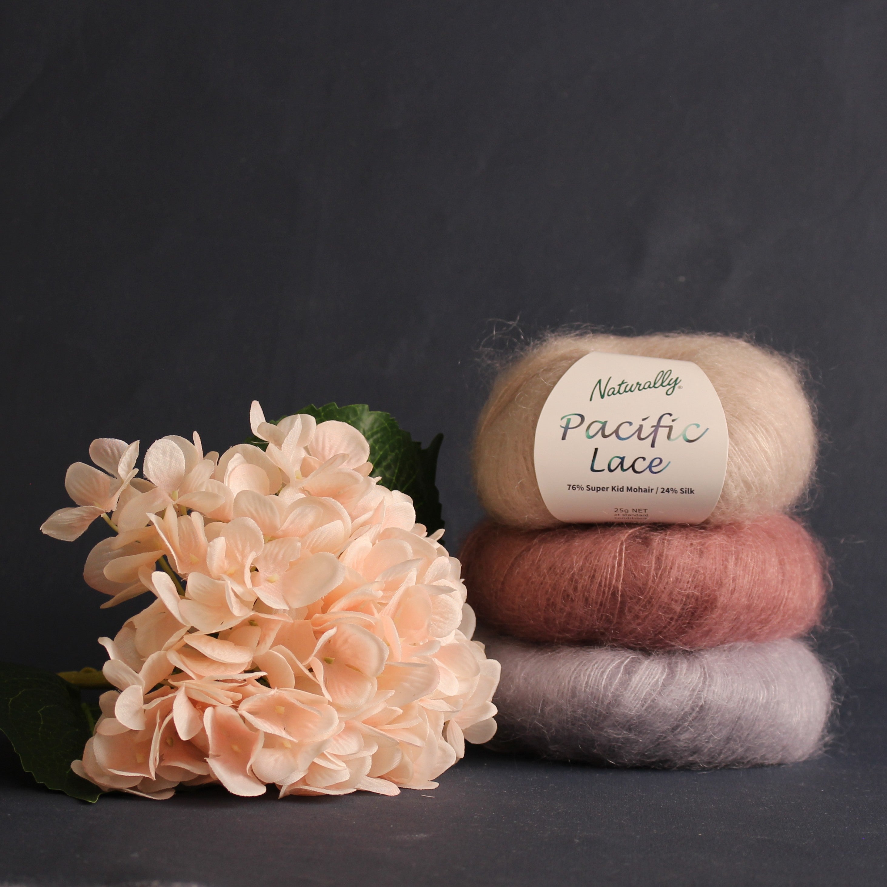Naturally Yarns Pacific Lace – 2ply weight mohair, silk yarn