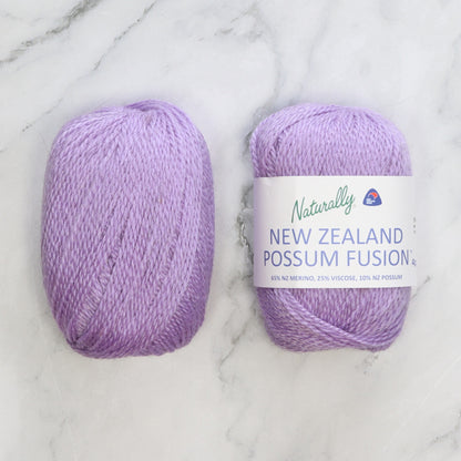 New Zealand Possum Fusion 4ply in colourway Mauve – 4ply weight merino, viscose, possum yarn