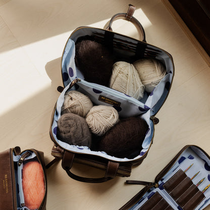 Re:Designed Project 09 Small Organiser – Woodsmoke (Dot Blue)