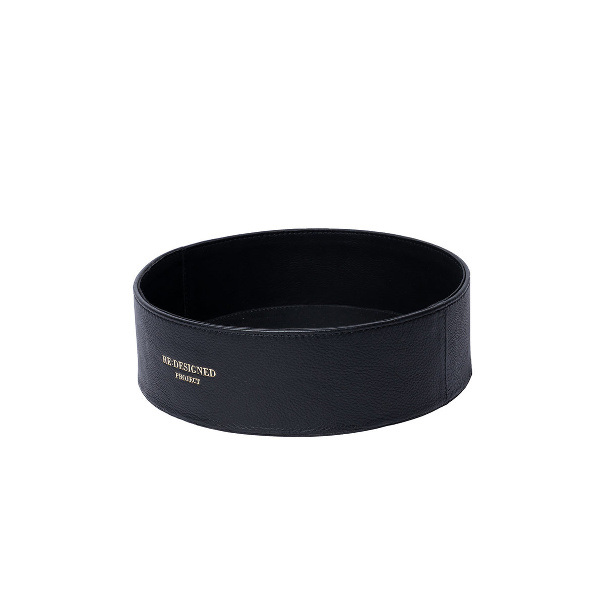 Project 118/119 Round Leather Tray — Re:Designed — Black