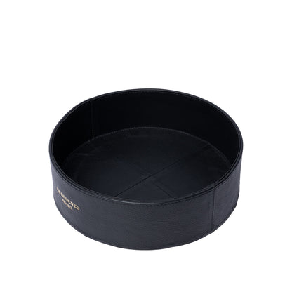 Project 118/119 Round Leather Tray — Re:Designed — Black