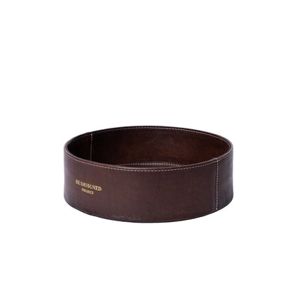 Project 118/119 Round Leather Tray — Re:Designed — Woodsmoke