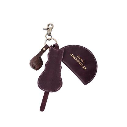 Project 141 Cat and Yarn Keyring — Re:Designed — Dark Cherry