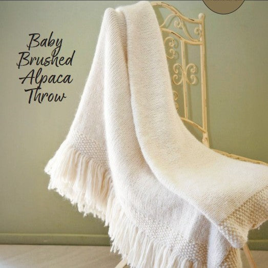 Baby Brushed Alpaca Throw Pattern by Alpaca Yarns NZ