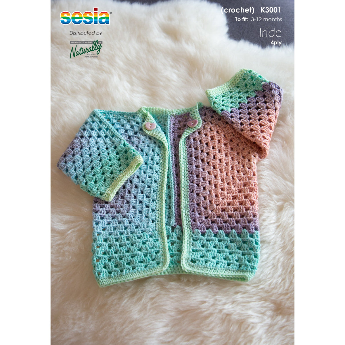 K3001 Little Granny Hexagon Cardigan – the pattern leaflet