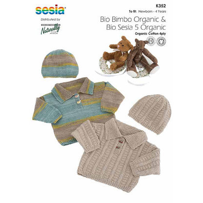 K352 Textured or Stocking Stitch Sweater & Hat – the pattern leaflet