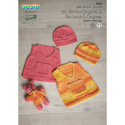 K452 Baby Vest, Hat & Teddy – the pattern leaflet