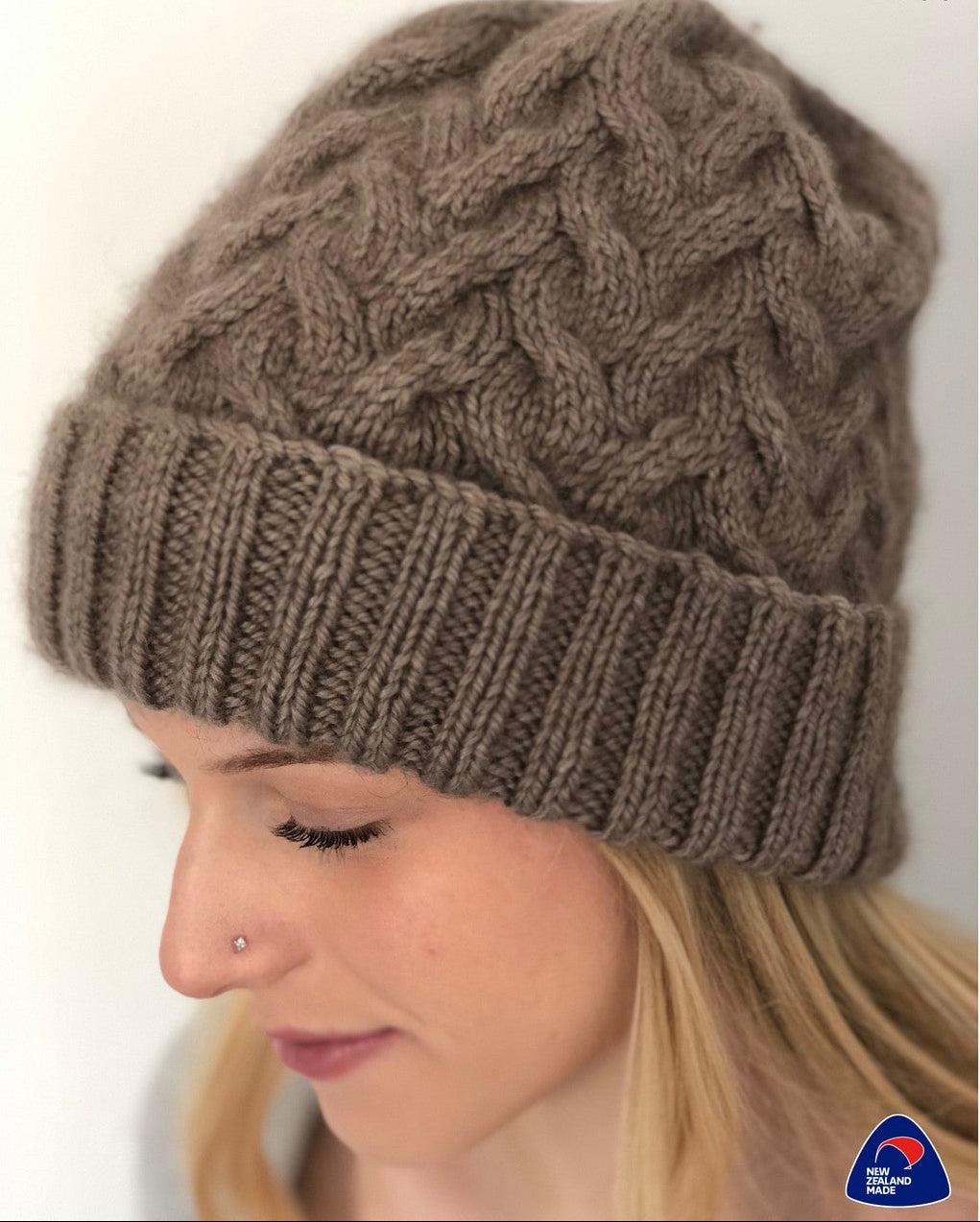 N1764 Cable Beanie Possum Fusion DK Pattern by Naturally