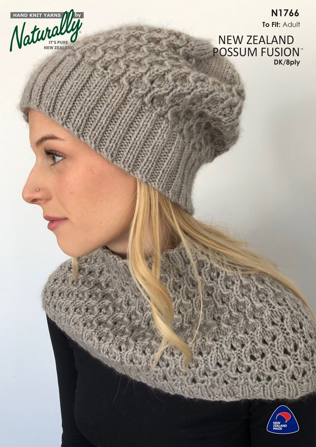 Lace Cowl & Beanie Kit in NZ Possum Fusion