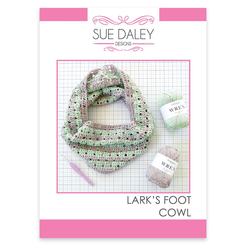 Sue Daley Designs Crochet Larks Foot Cowl Pattern by Sue Daley Designs