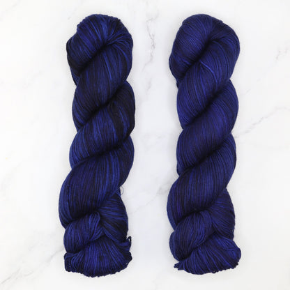 Prestige Yarns Fiori Sock in colourway Midnight Blue – 4ply weight merino, nylon yarn