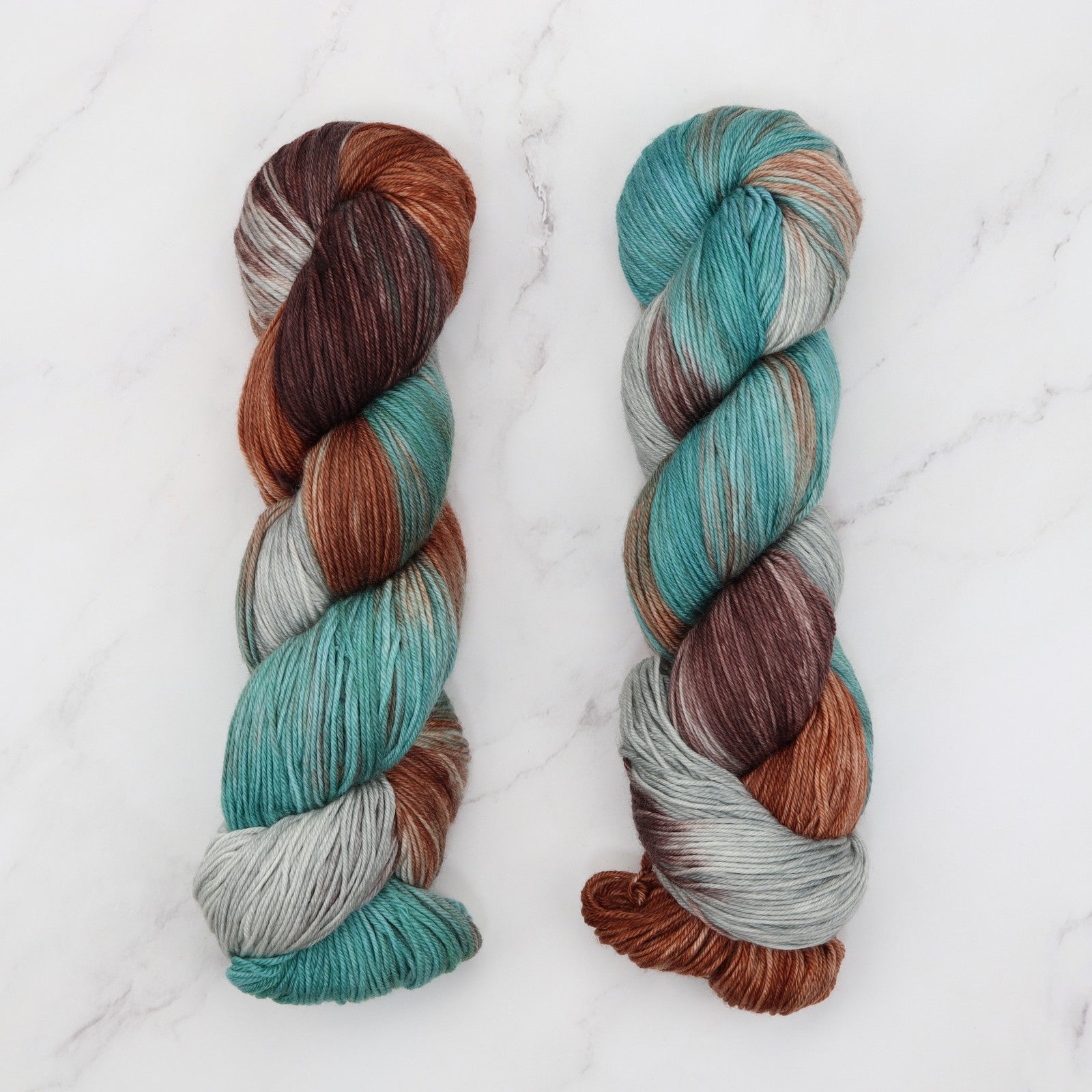 Prestige Yarns Fiori Sock in colourway Aegean – 4ply weight merino, nylon yarn