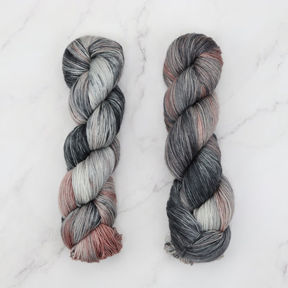 Prestige Yarns Fiori Sock in colourway Snow Gum – 4ply weight merino, nylon yarn