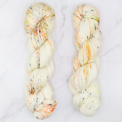 Prestige Yarns Fiori Sock in colourway Tangerine Nougat – 4ply weight merino, nylon yarn