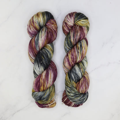 Prestige Yarns Fiori Sock in colourway Storm Front – 4ply weight merino, nylon yarn