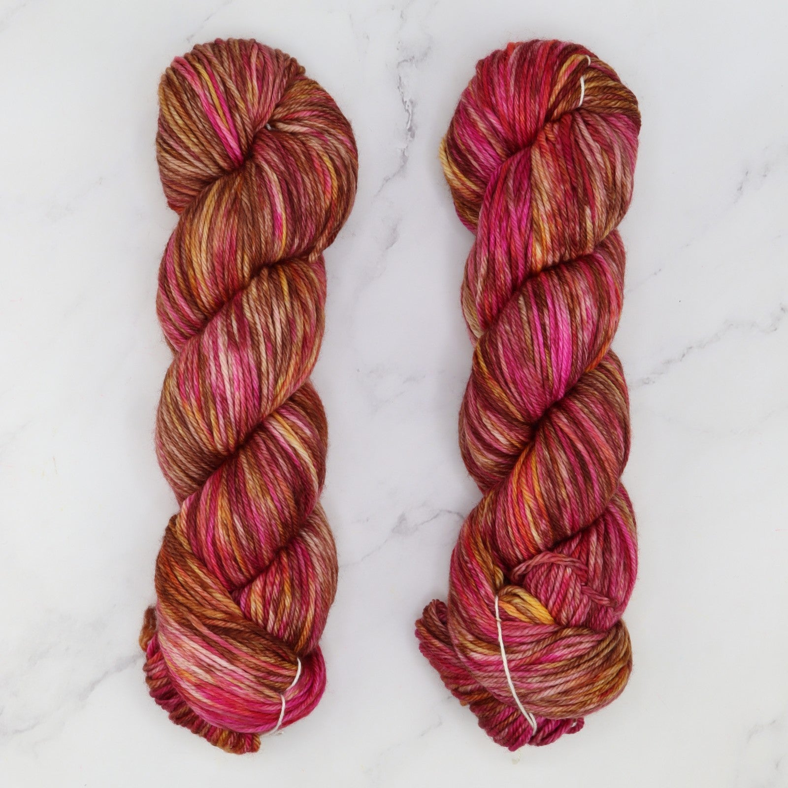 Fiori DK IV in colourway Rhubarb – 8ply weight merino yarn