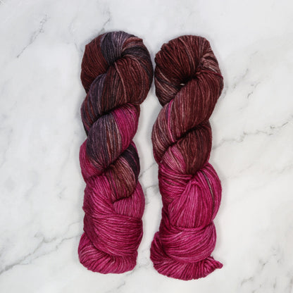 Fiori DK IV in colourway Purple Halloween – 8ply weight merino yarn