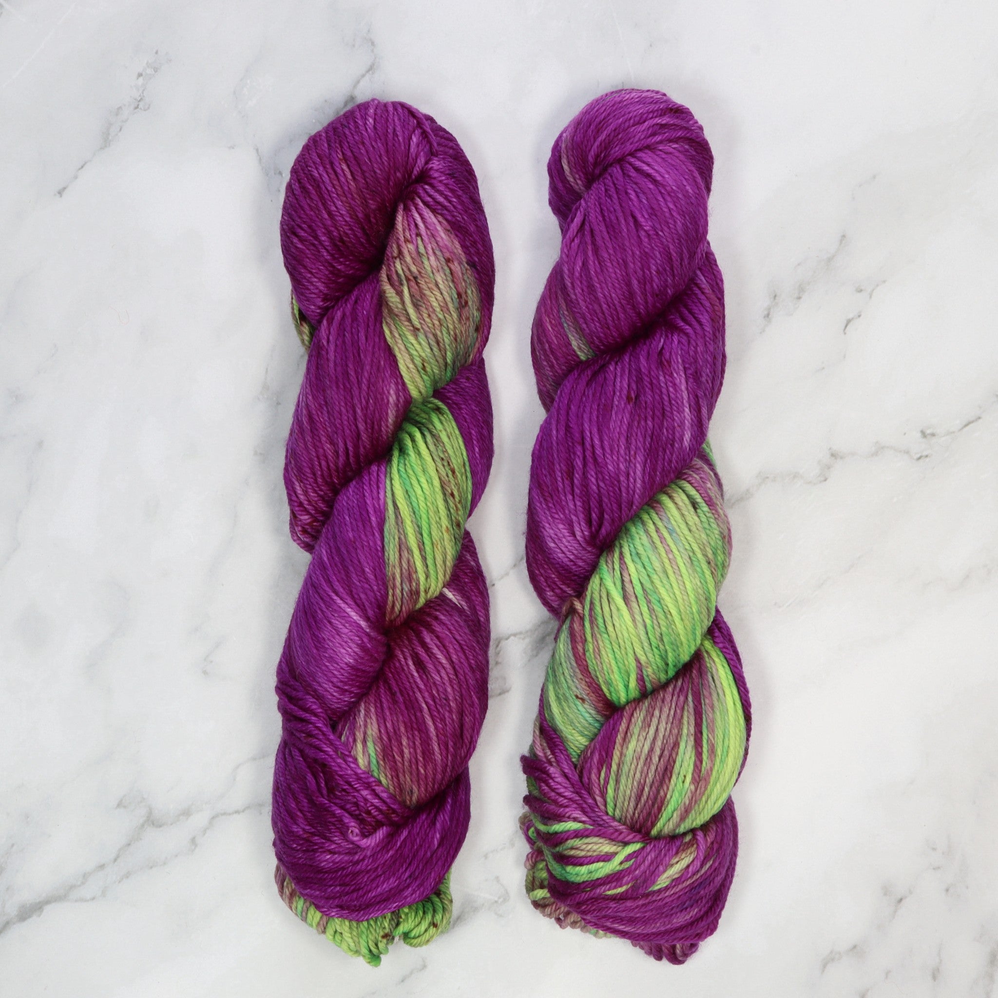Fiori DK IV in colourway Purple Dahlia – 8ply weight merino yarn