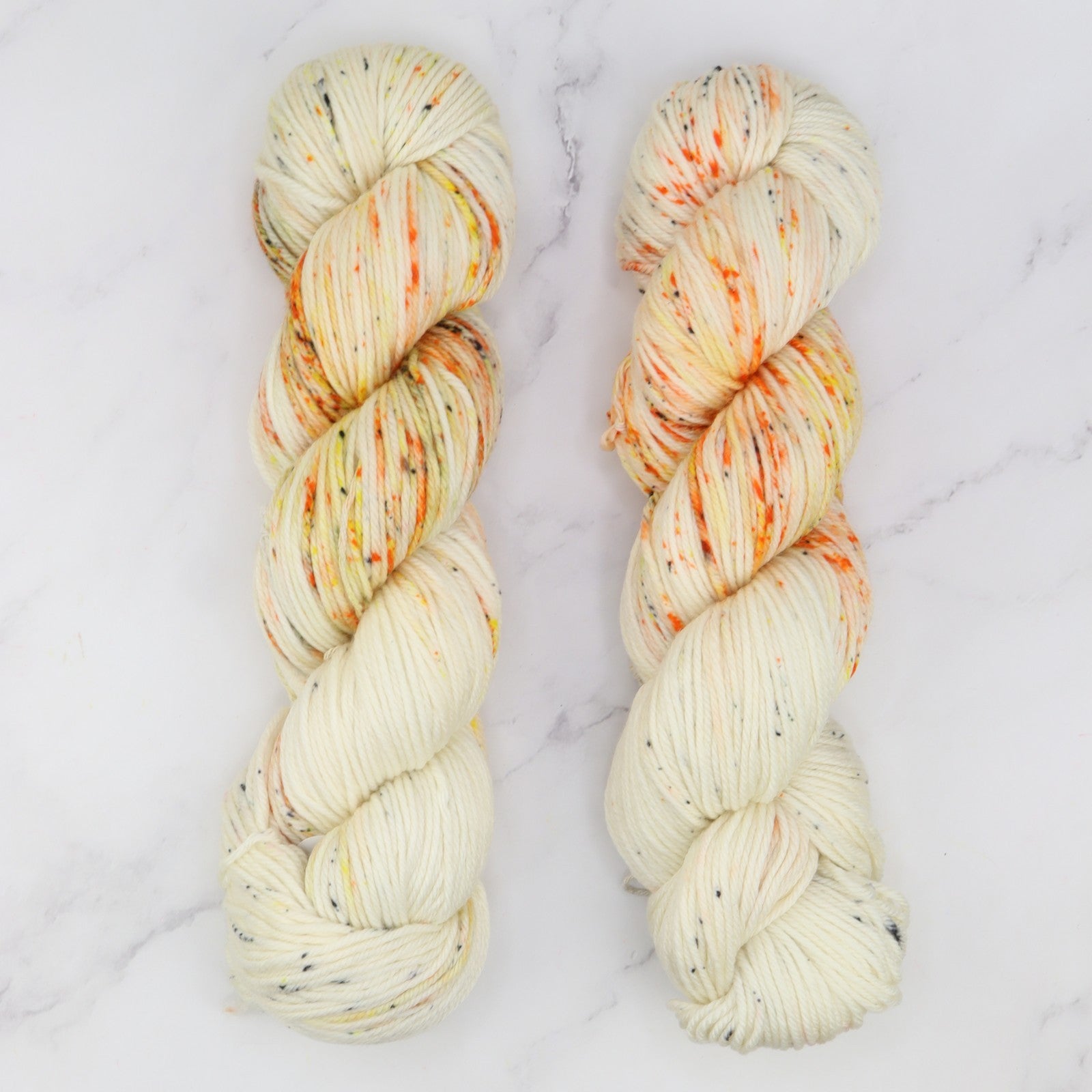 Fiori DK IV in colourway Tangerine Nougat – 8ply weight merino yarn