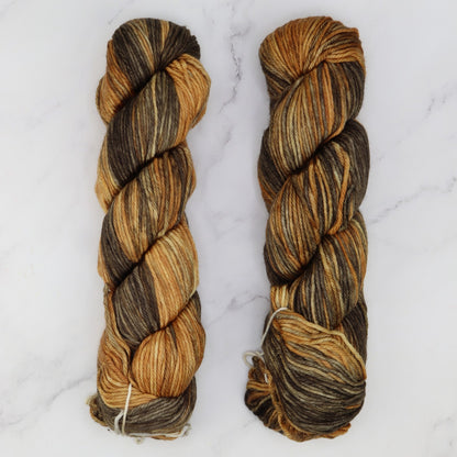 Fiori DK IV in colourway Antiquity Bronze – 8ply weight merino yarn