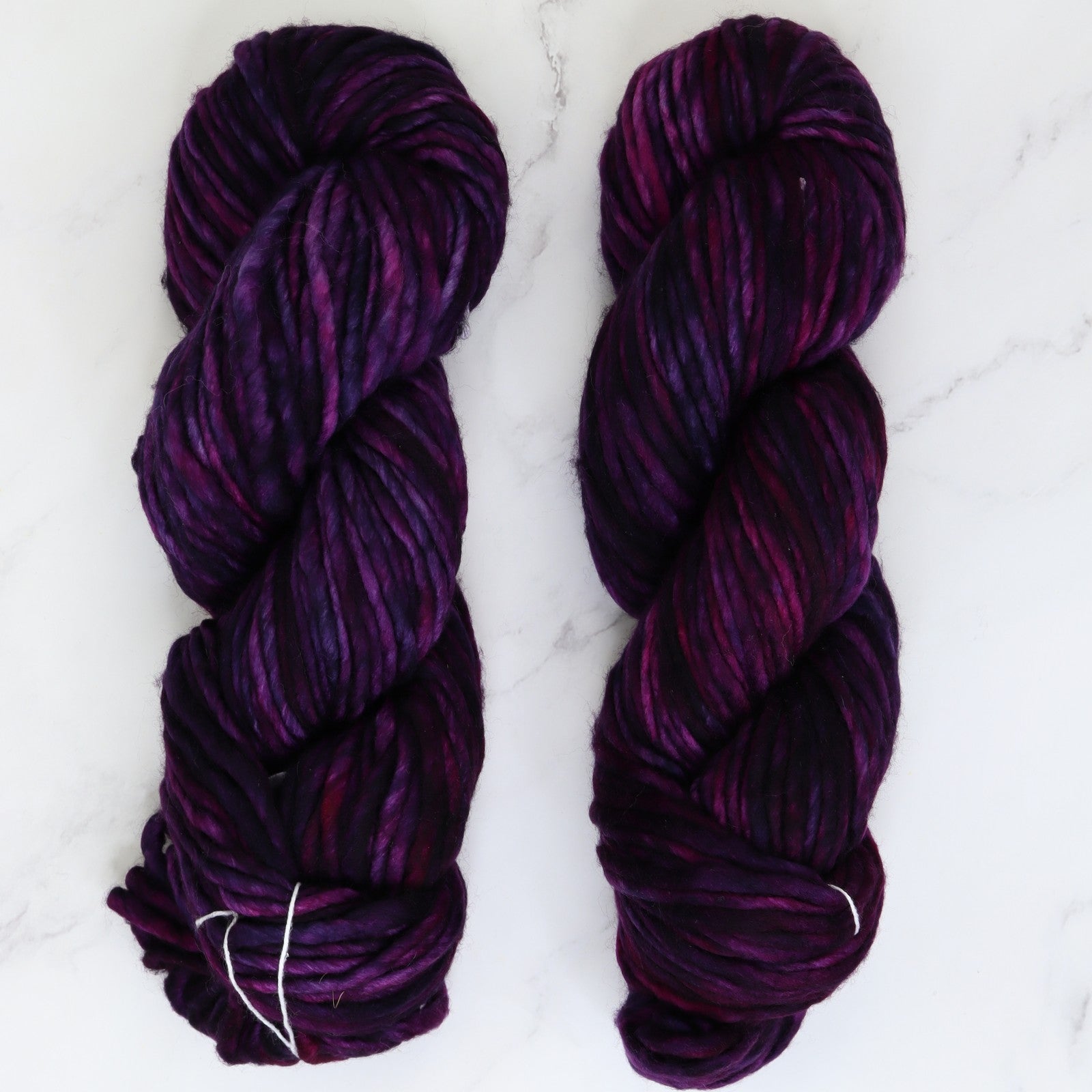 Fiori Grande in colourway Crushing Grape – 14ply+ weight merino yarn