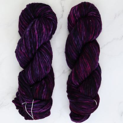 Fiori Grande in colourway Crushing Grape – 14ply+ weight merino yarn