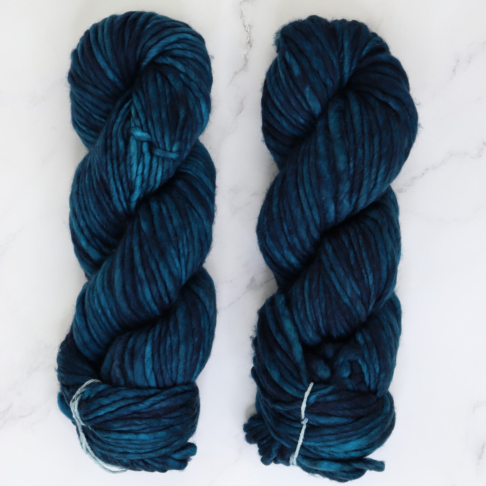 Fiori Grande in colourway Turkist Blue – 14ply+ weight merino yarn