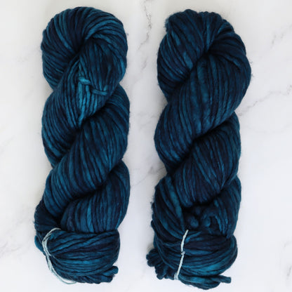 Fiori Grande in colourway Turkist Blue – 14ply+ weight merino yarn