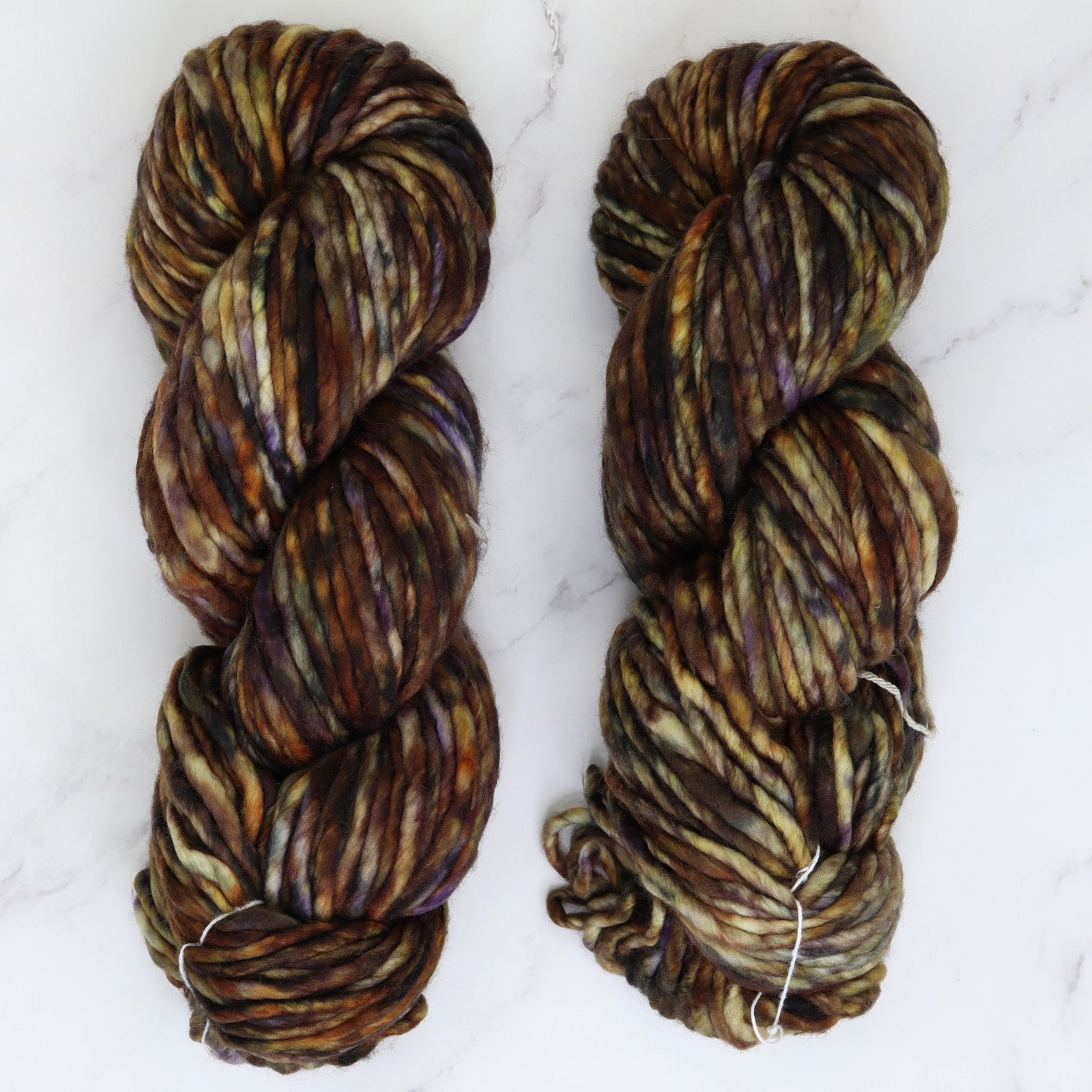 Fiori Grande in colourway Lightning Ridge – 14ply+ weight merino yarn