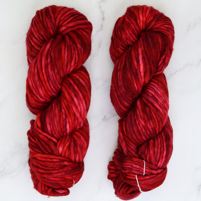 Fiori Grande in colourway Cherry Jam – 14ply+ weight merino yarn