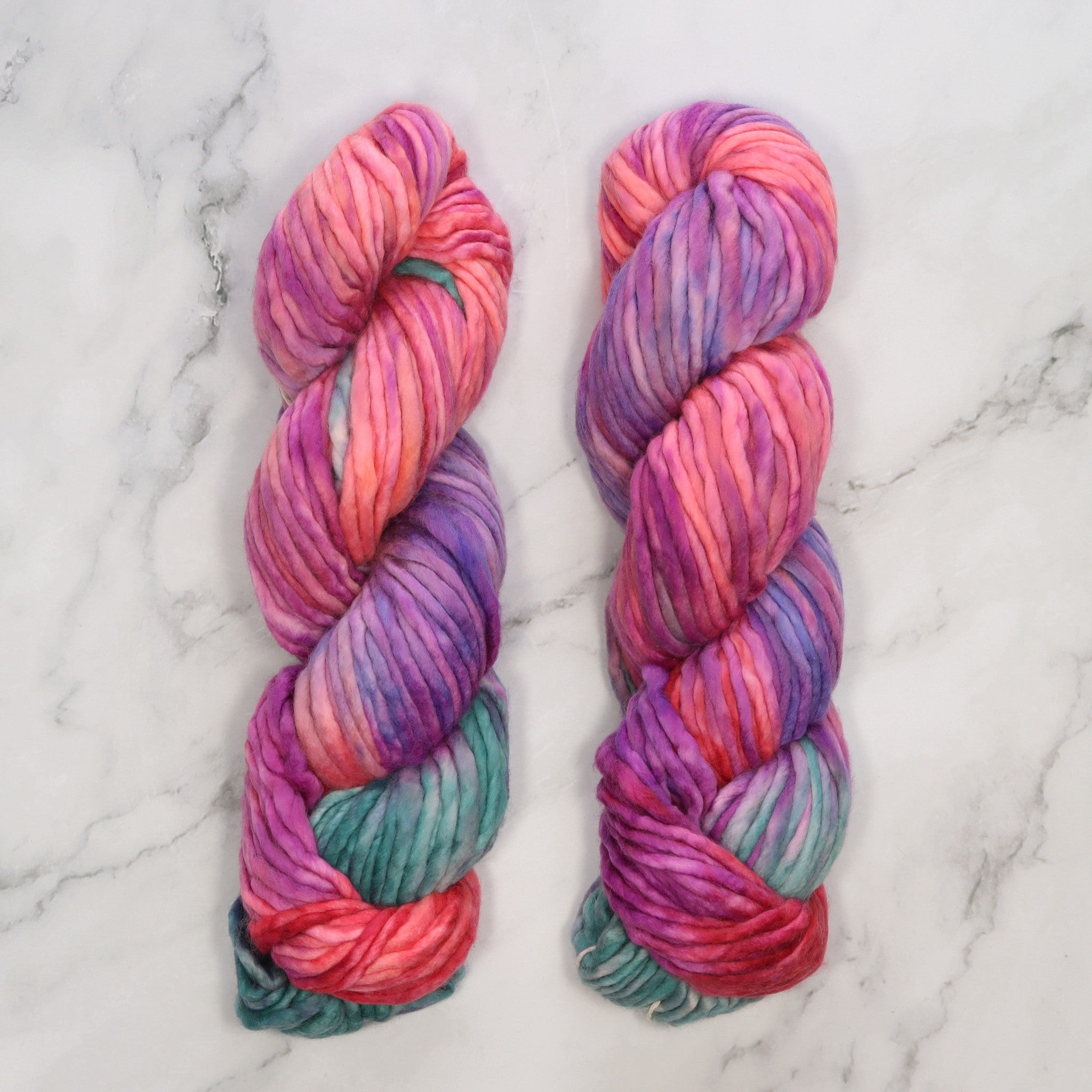 Fiori Grande in colourway Hummingbird – 14ply+ weight merino yarn