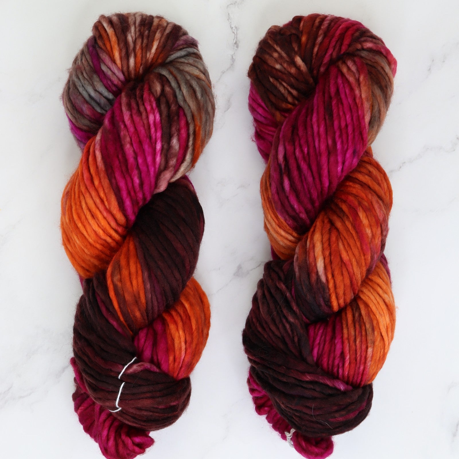 Fiori Grande in colourway Tosca – 14ply+ weight merino yarn