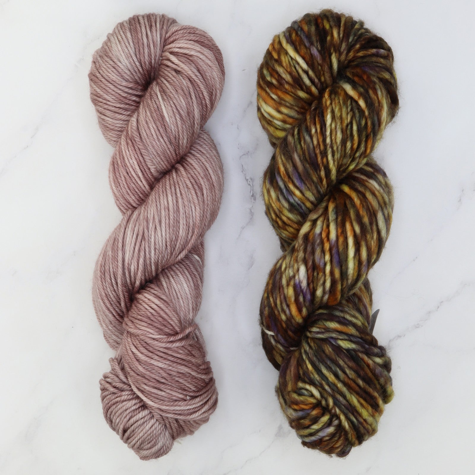 Tundra Scarf kit, colourway Abalone/Lightning Ridge