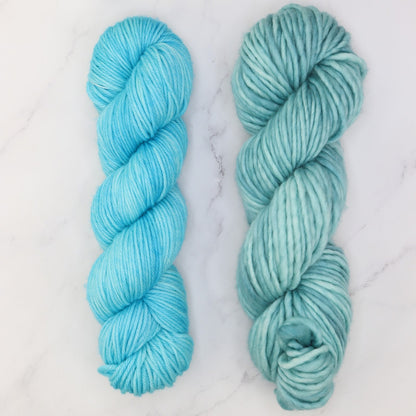 Tundra Scarf kit, colourway Aquamarine/Tiffany