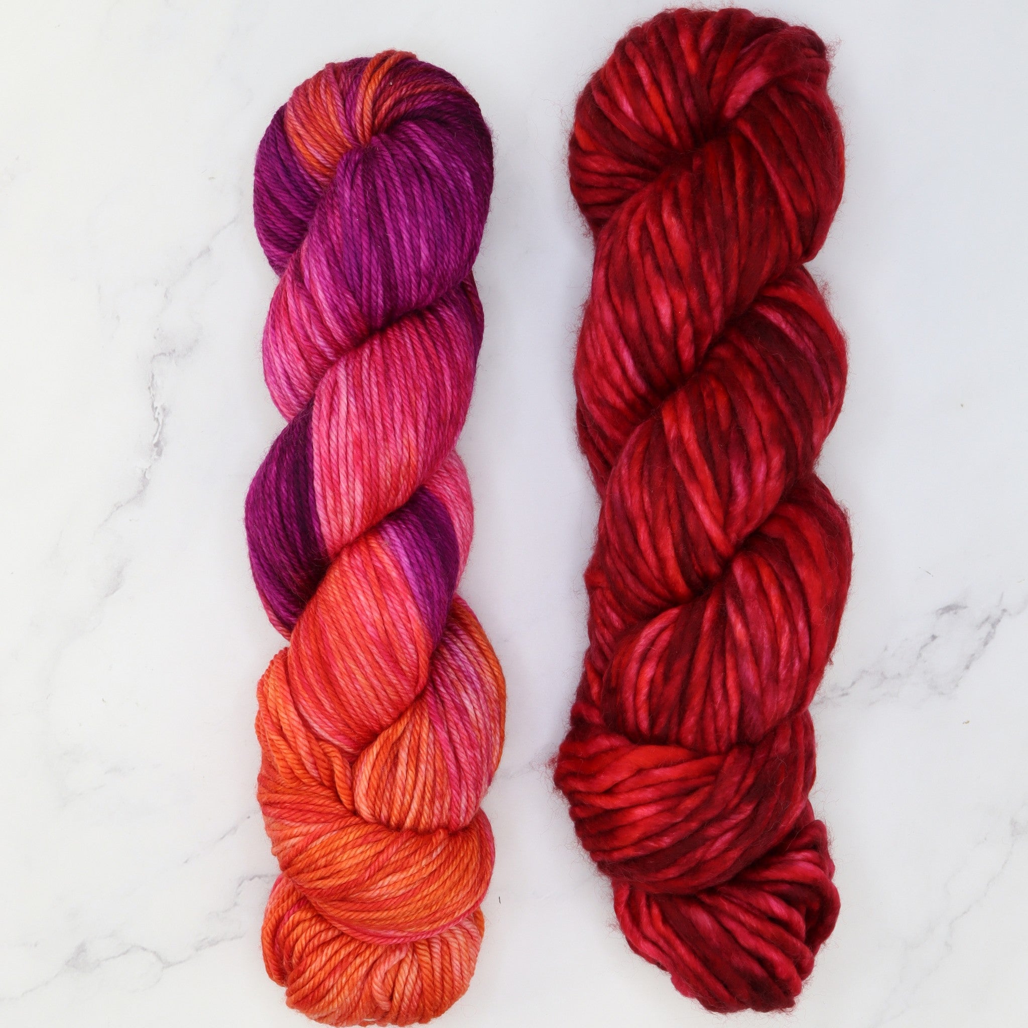 Tundra Scarf kit, colourway Jam Jumble/Cherry Jam