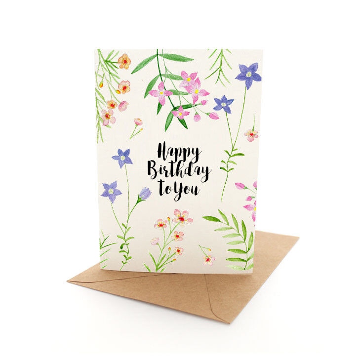Pleasant Tree Greeting Cards – Wildflower Birthday Scatter