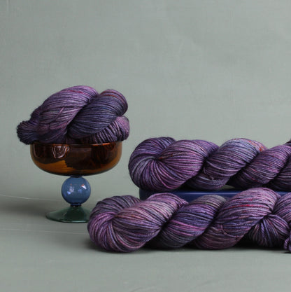 Poet Worsted – Three Skein Set – 10ply weight merino, nylon, silk yarn – view 2