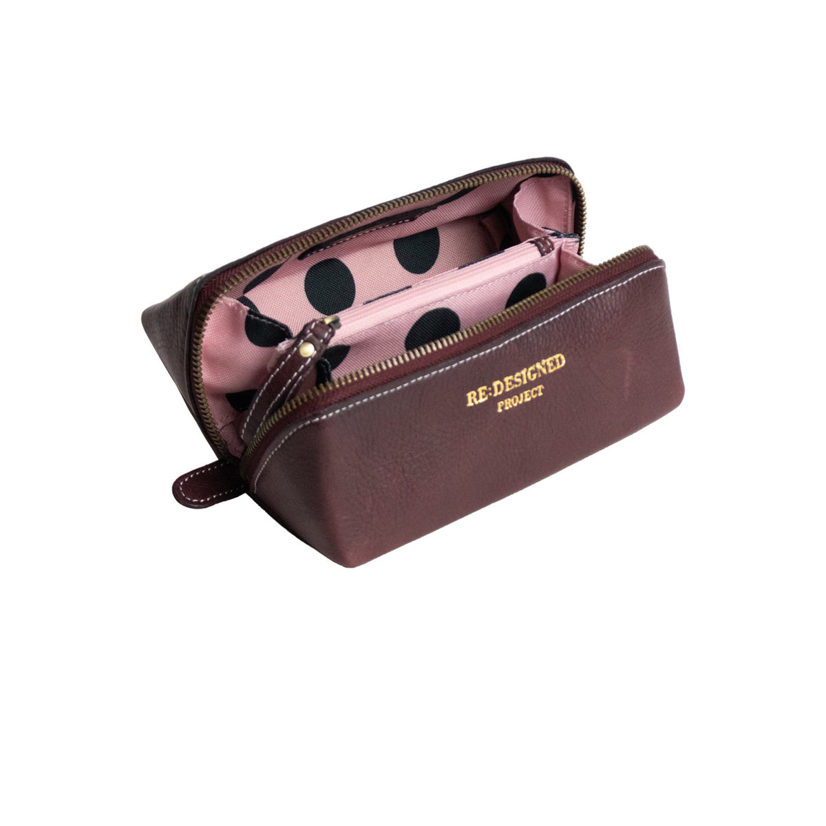 Re:Designed Project 36 Notions Bag – Dark Cherry (Dot Pink)