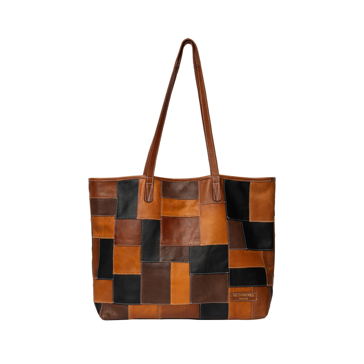 Re:Designed Torn & Cut 19 Soft Leather Shopper Bag – Multi