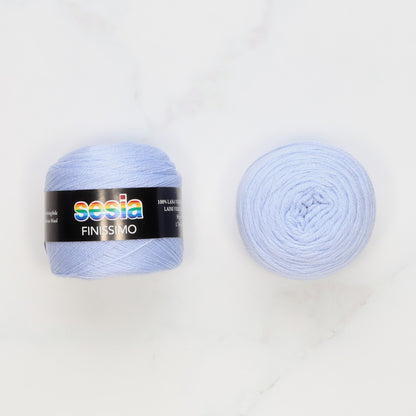 Sesia Finissimo Lace in colourway Pale Blue – 2ply weight wool yarn