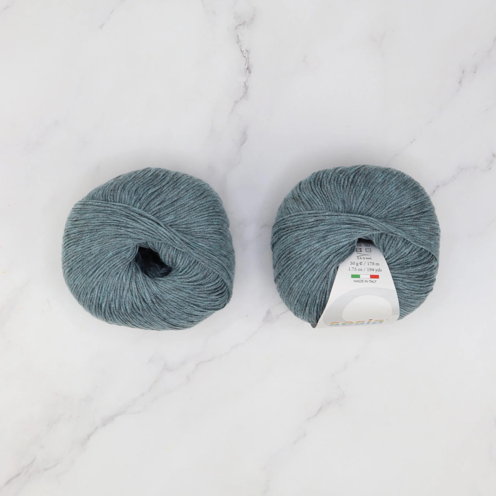 Sesia Jeans in colourway Forest – 4ply weight cotton yarn