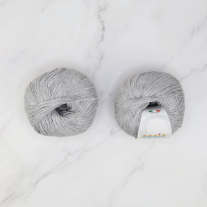 Sesia Jeans in colourway Silver – 4ply weight cotton yarn