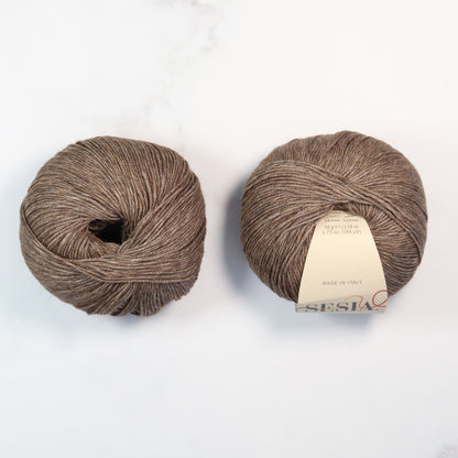 Sesia Jeans in colourway Bark – 4ply weight cotton yarn