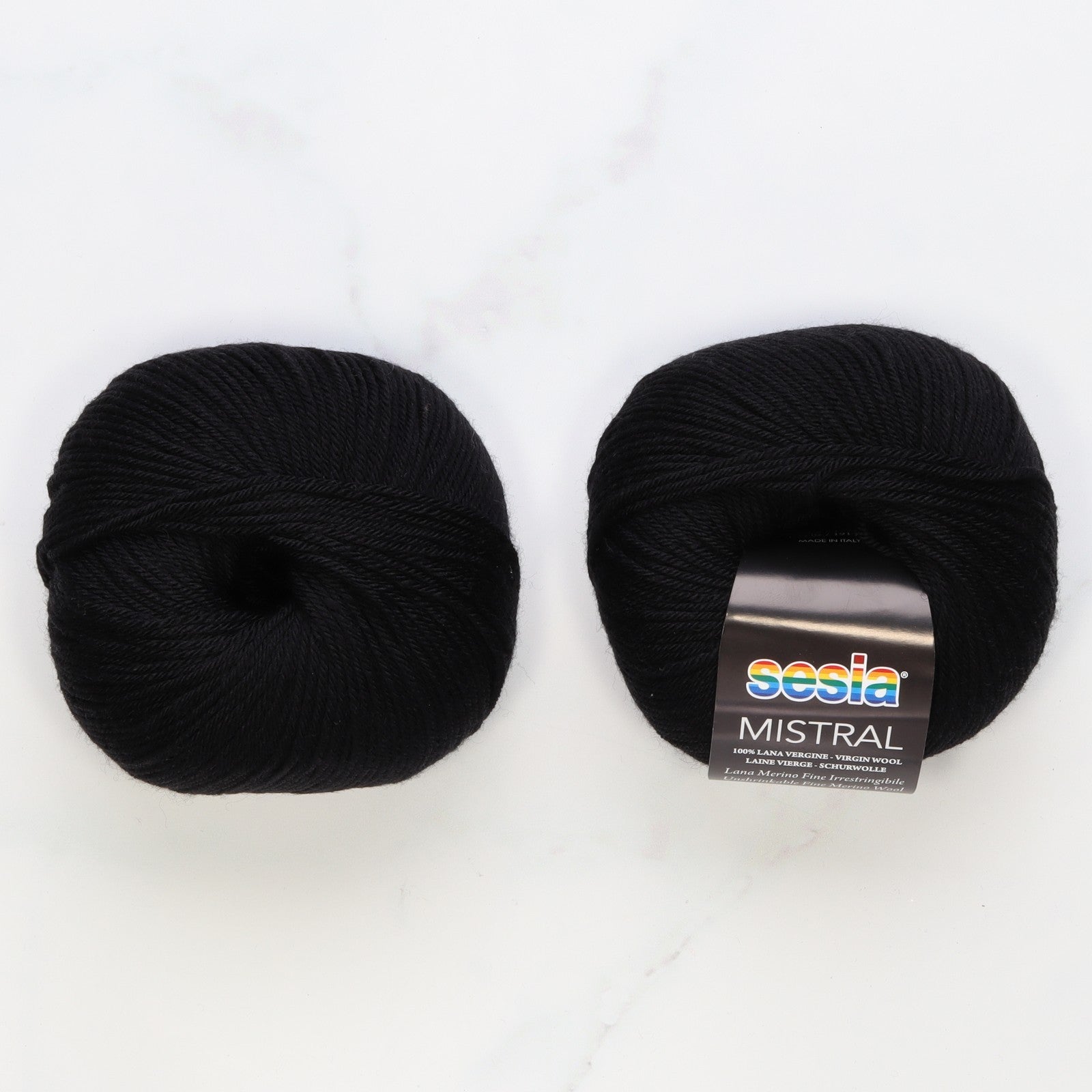 Sesia Mistral in colourway Black – 4ply weight wool yarn